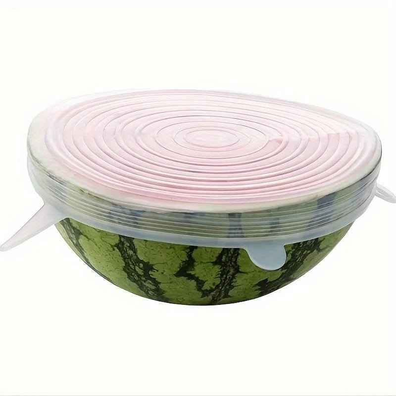 6-Pack Silicone Stretch Lids – Reusable Food Covers for Bowls, Cups & Containers