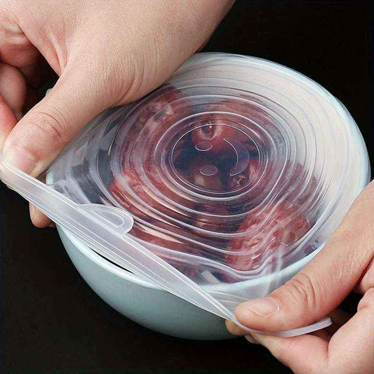 6-Pack Silicone Stretch Lids – Reusable Food Covers for Bowls, Cups & Containers