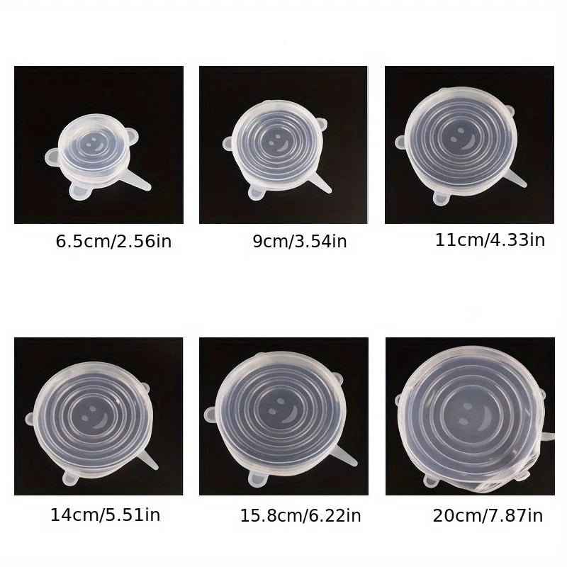 6-Pack Silicone Stretch Lids – Reusable Food Covers for Bowls, Cups & Containers