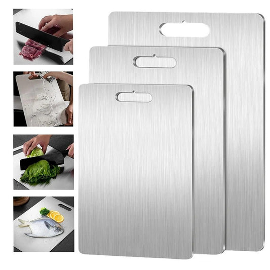 Stainless Steel Cutting Board (41x33cm) - Durable, Hygienic & Easy to Clean Chopping Board for Kitchen