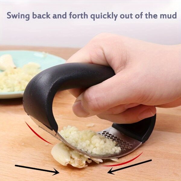 Stainless steel garlic press manual crusher