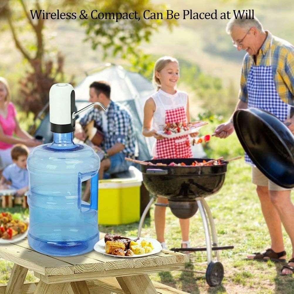 Electric water dispenser compatible with bottles