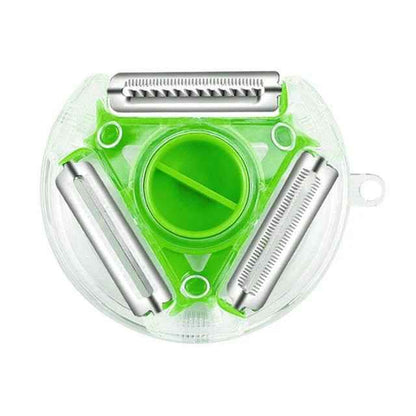 Rotary Vegetable Peeler – 3-in-1 Multi functional Kitchen Tool with Stainless Steel Blades