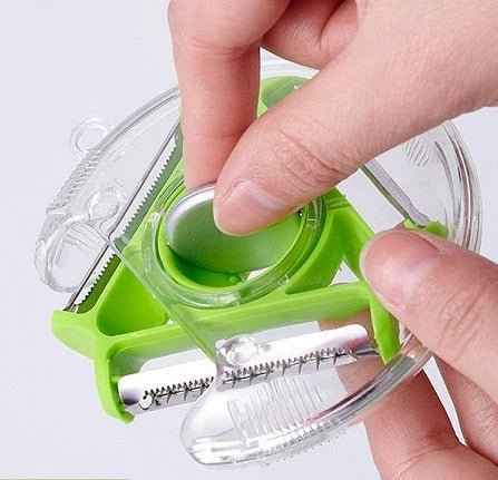 Rotary Vegetable Peeler – 3-in-1 Multi functional Kitchen Tool with Stainless Steel Blades