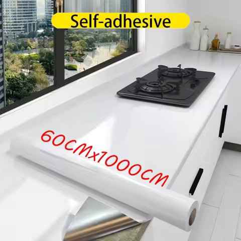 Self-Adhesive Kitchen Wallpaper – Waterproof & Heat-Resistant Marble Wall Sheet (60x200 cm)
