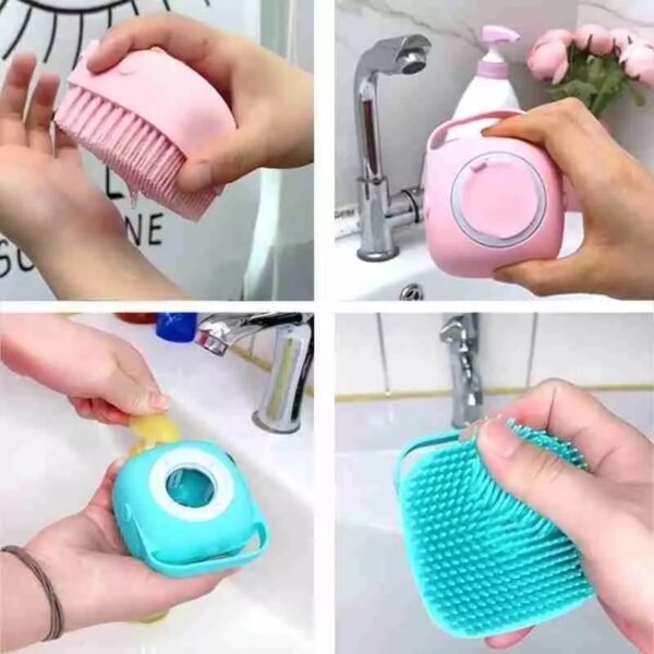 Silicone Shower Brush Back View