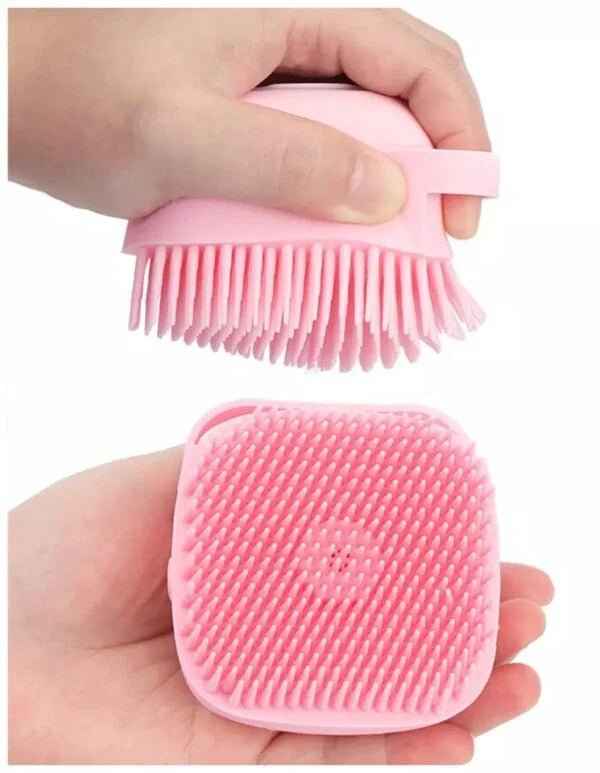 Silicone Bath & Body Shower Brush with Soap Dispenser – Exfoliating Scrubber for Smooth Skin