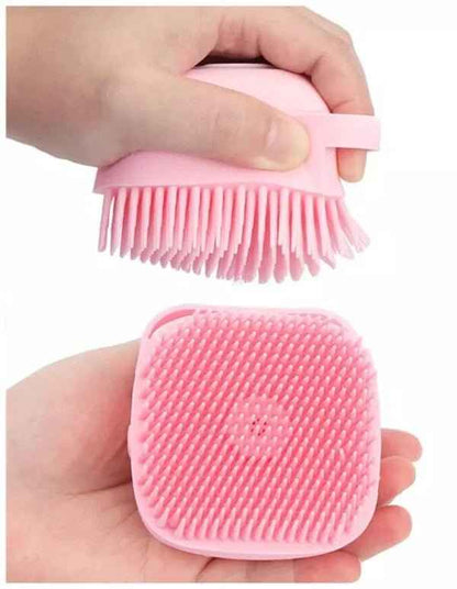 Silicone Bath & Body Shower Brush with Soap Dispenser – Exfoliating Scrubber for Smooth Skin