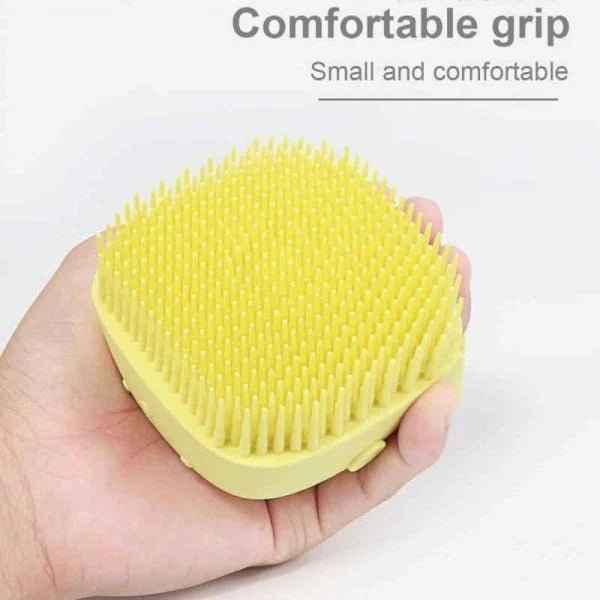 Silicone Bath & Body Shower Brush with Soap Dispenser – Exfoliating Scrubber for Smooth Skin