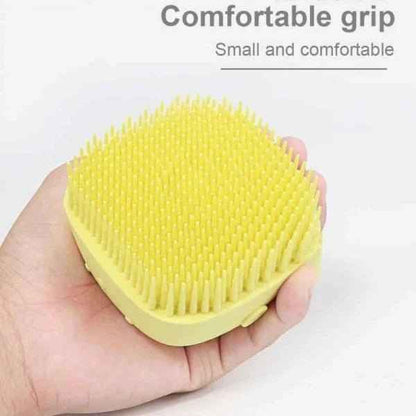Silicone Bath & Body Shower Brush with Soap Dispenser – Exfoliating Scrubber for Smooth Skin