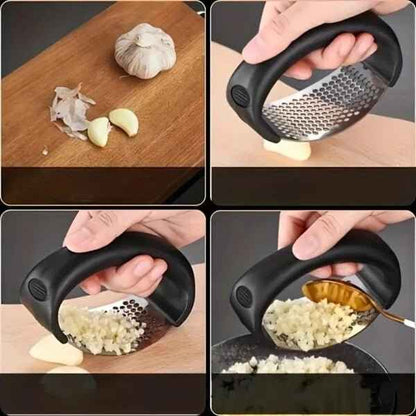 Stainless Steel Garlic Press – Heavy-Duty Manual Crusher & Mincer Tool