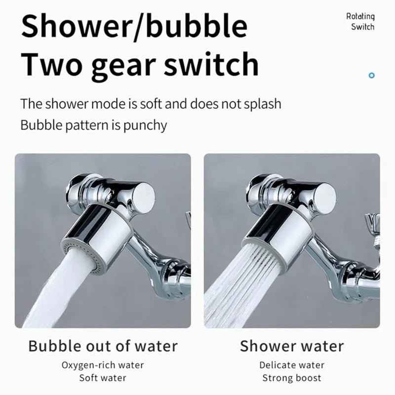 Universal Splash Filter Faucet – 1080° Rotating Kitchen Faucet Sprayer, Water-Saving Sink Aerator