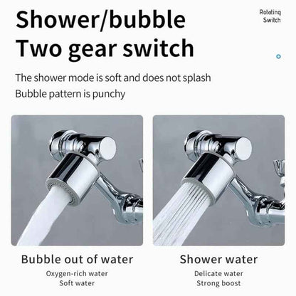 Universal Splash Filter Faucet – 1080° Rotating Kitchen Faucet Sprayer, Water-Saving Sink Aerator