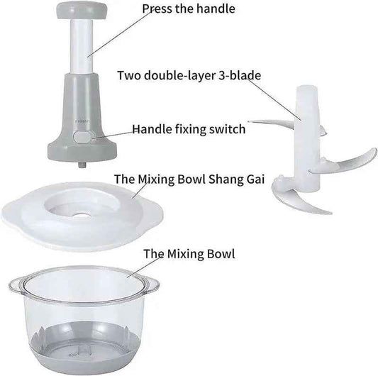 Vegetable Chopper – Manual Vegetable Cutter, Hand Chopper & Salad Cutter for Kitchen